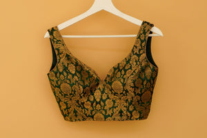 Blouse 059- Bottle Green