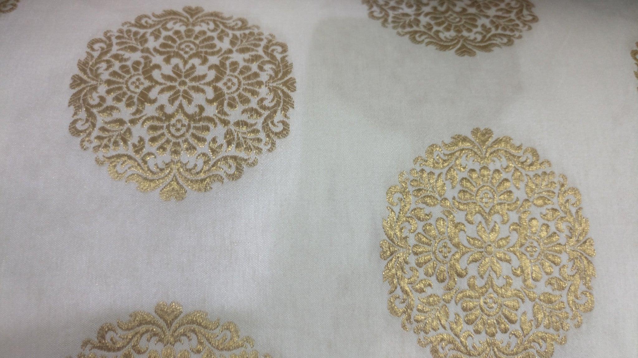 Katan Brocade Silk Fabric - Dyeable