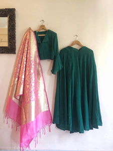 Banarasee Pure Silk Plazzo Suit 169