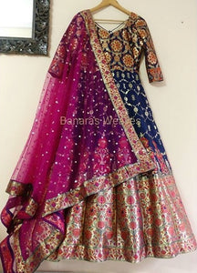 Banarasee Meenakari Silk Anarkali 01