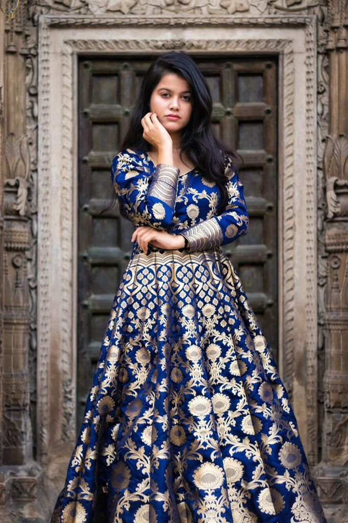Banarasee Silk Anarkali 03 Banaras Weaves Clothing Banarasee Silk Anarkali 03 Banaras Weaves Clothing